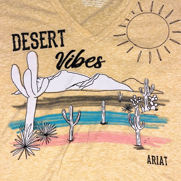 Ariat Yellow Desert Vibes T-shirt - Picture 3 of 6